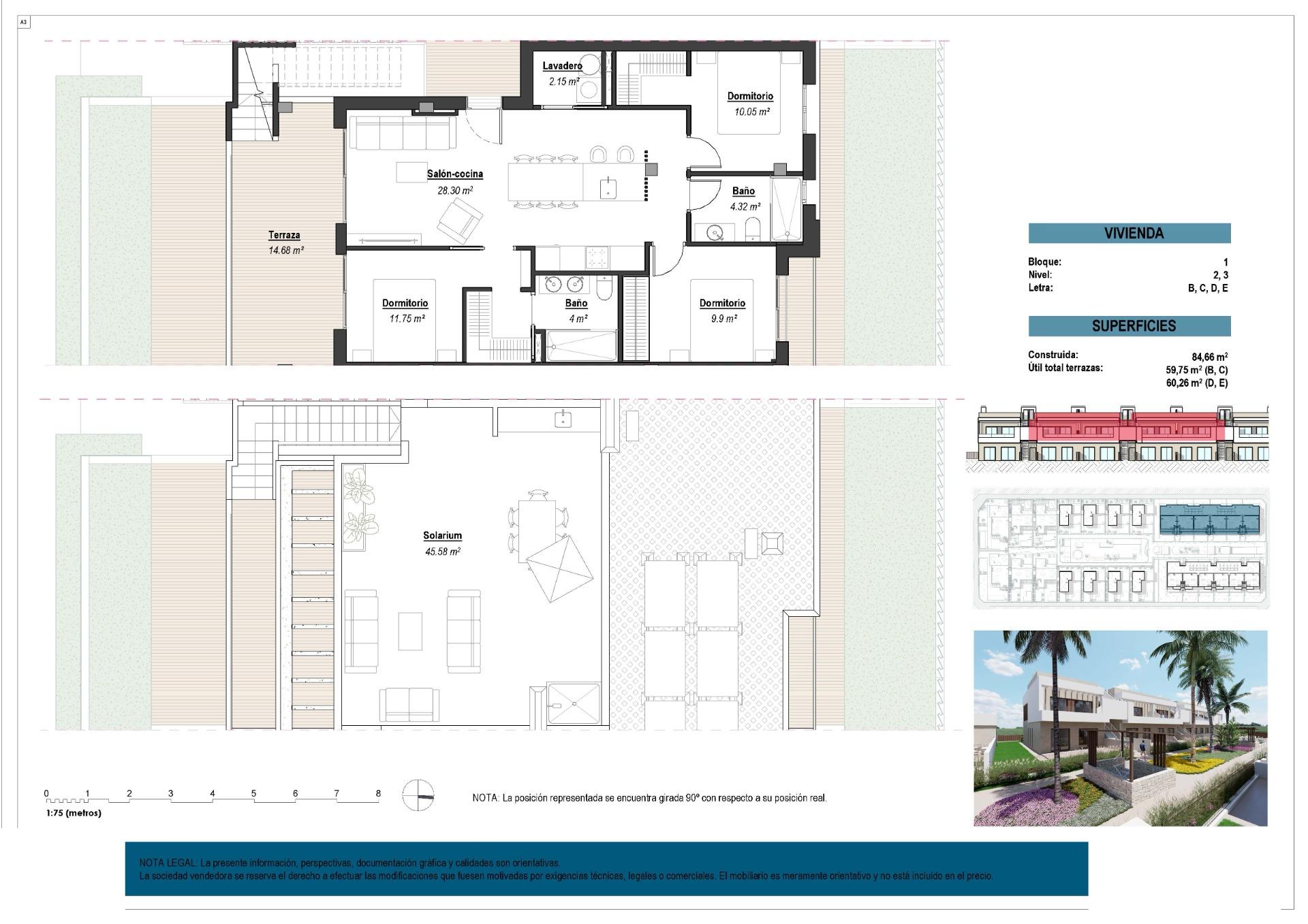 Top Floor Bungalow for sale in Serena Golf