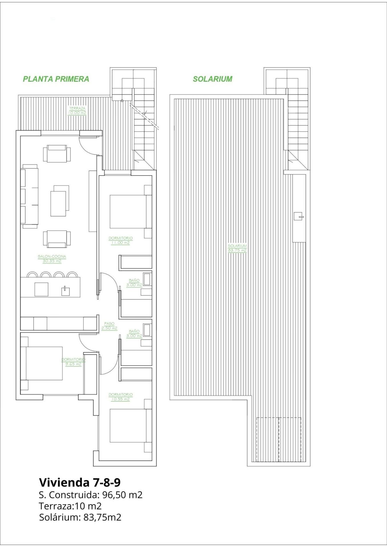 Top Floor Bungalow for sale in Los Antolinos