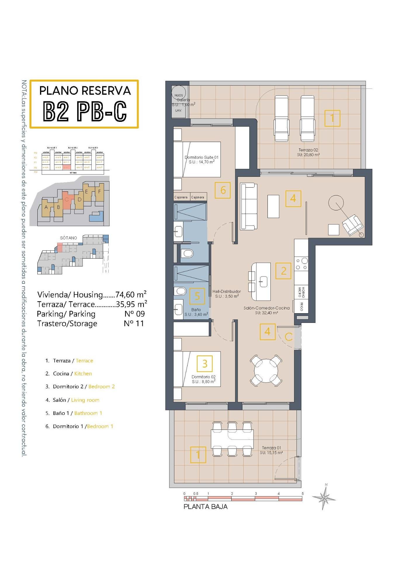 Ground floor apartment for sale in Serena Golf