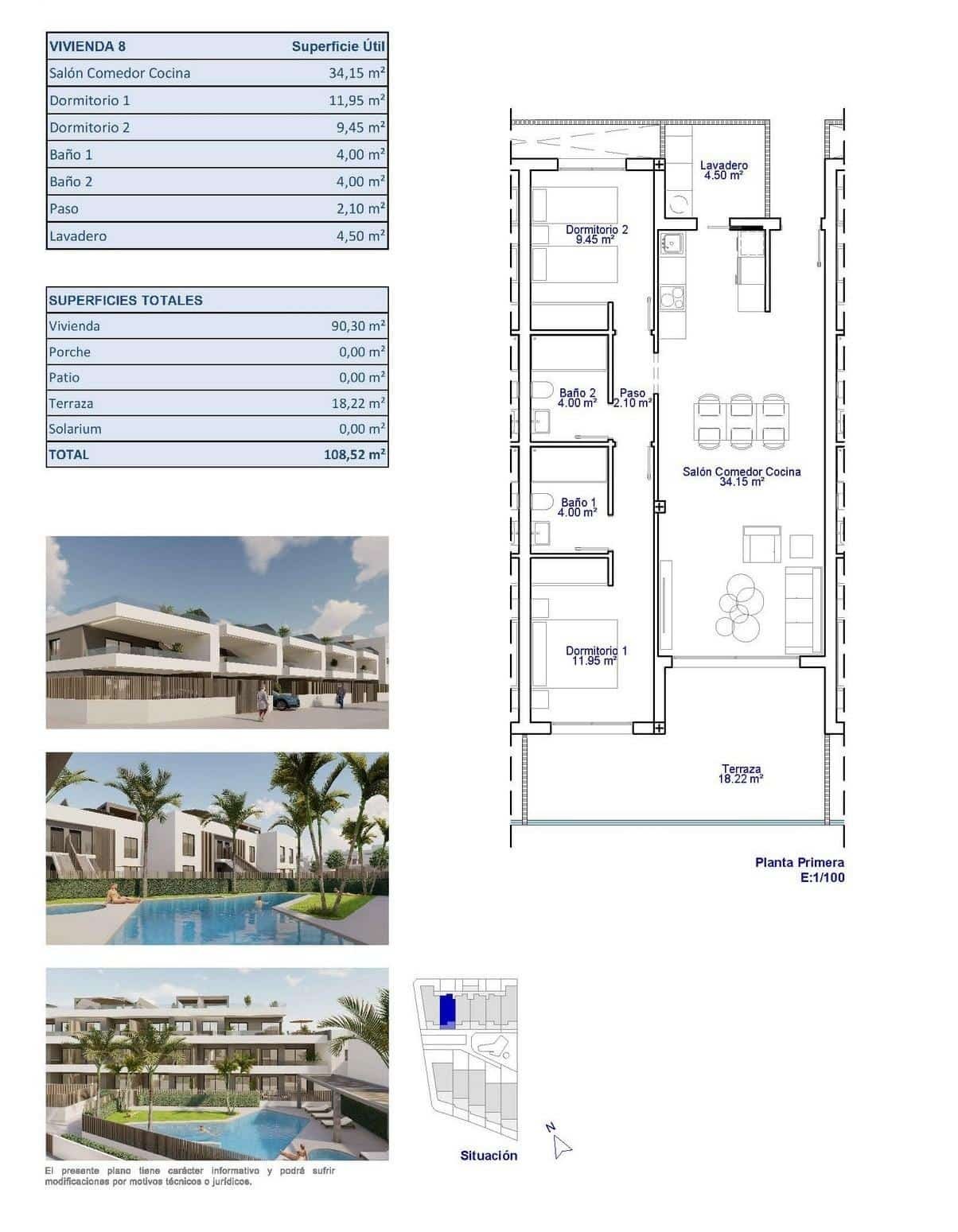 10-12 Apartment in pueblo – Pilar de La Horadada, Alicante – N9606