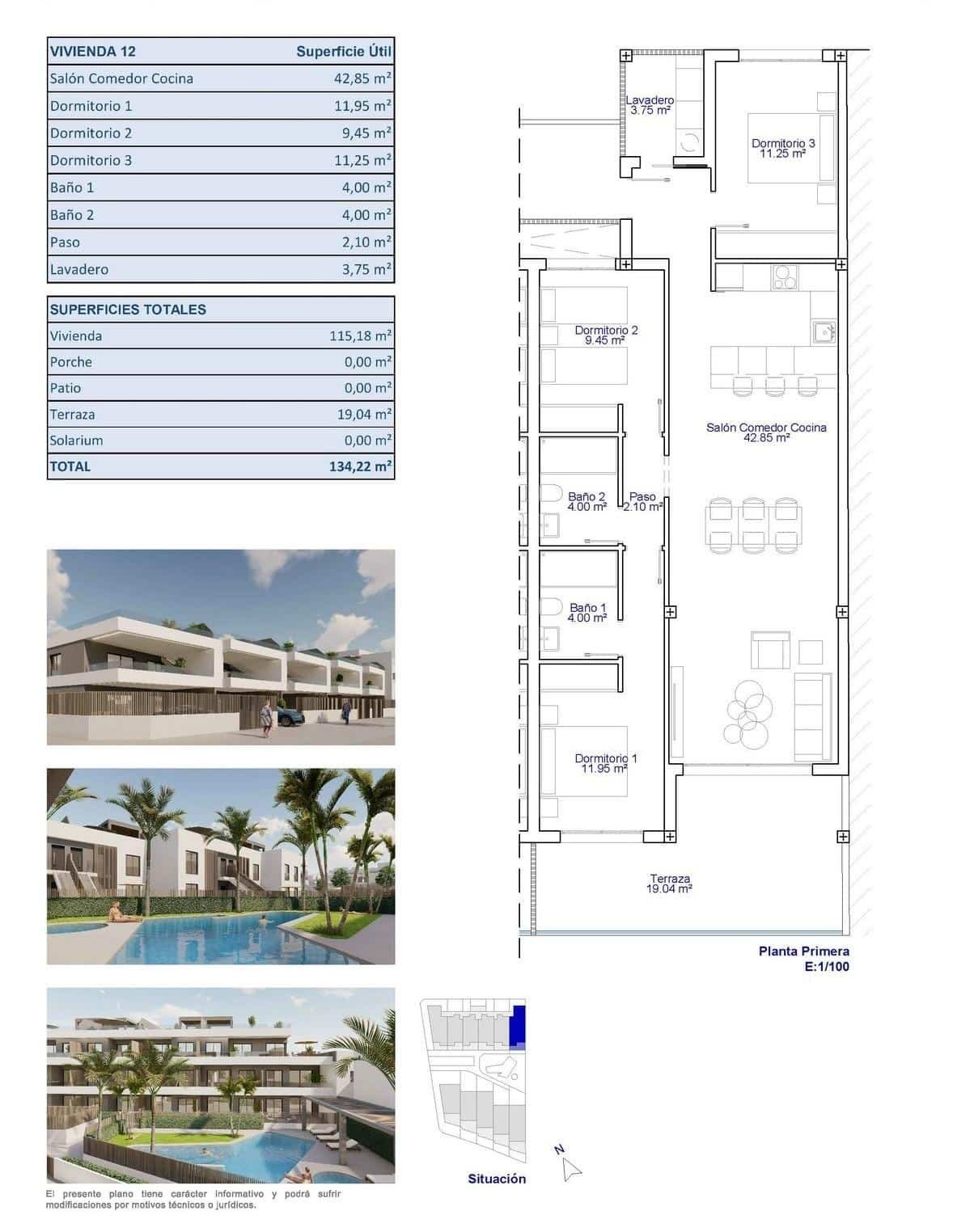 12-12 Apartment in pueblo – Pilar de La Horadada, Alicante – N9607