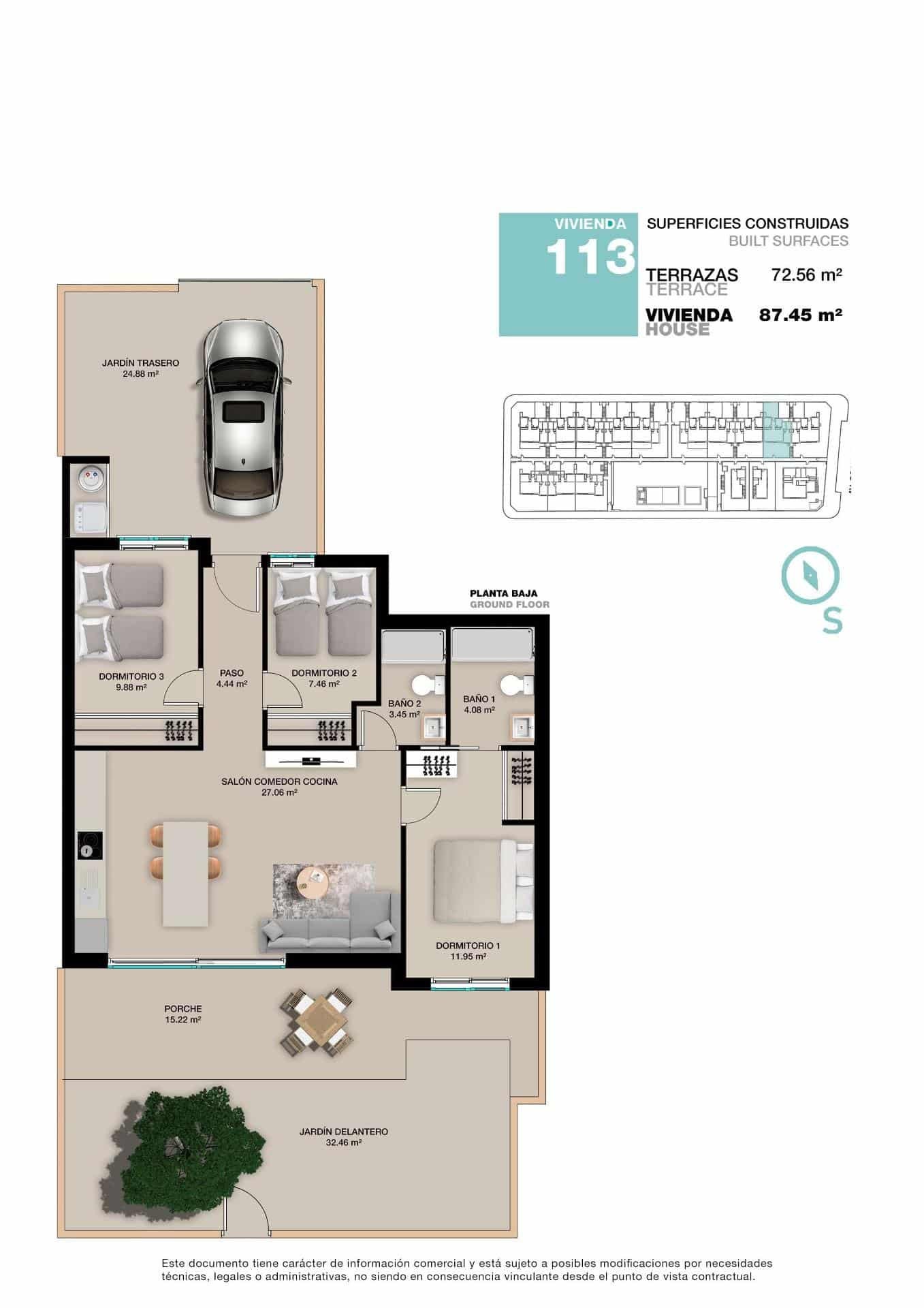 26-19 Bungalow in Torre De La Horadada – Pilar de La Horadada, Alicante – N8274