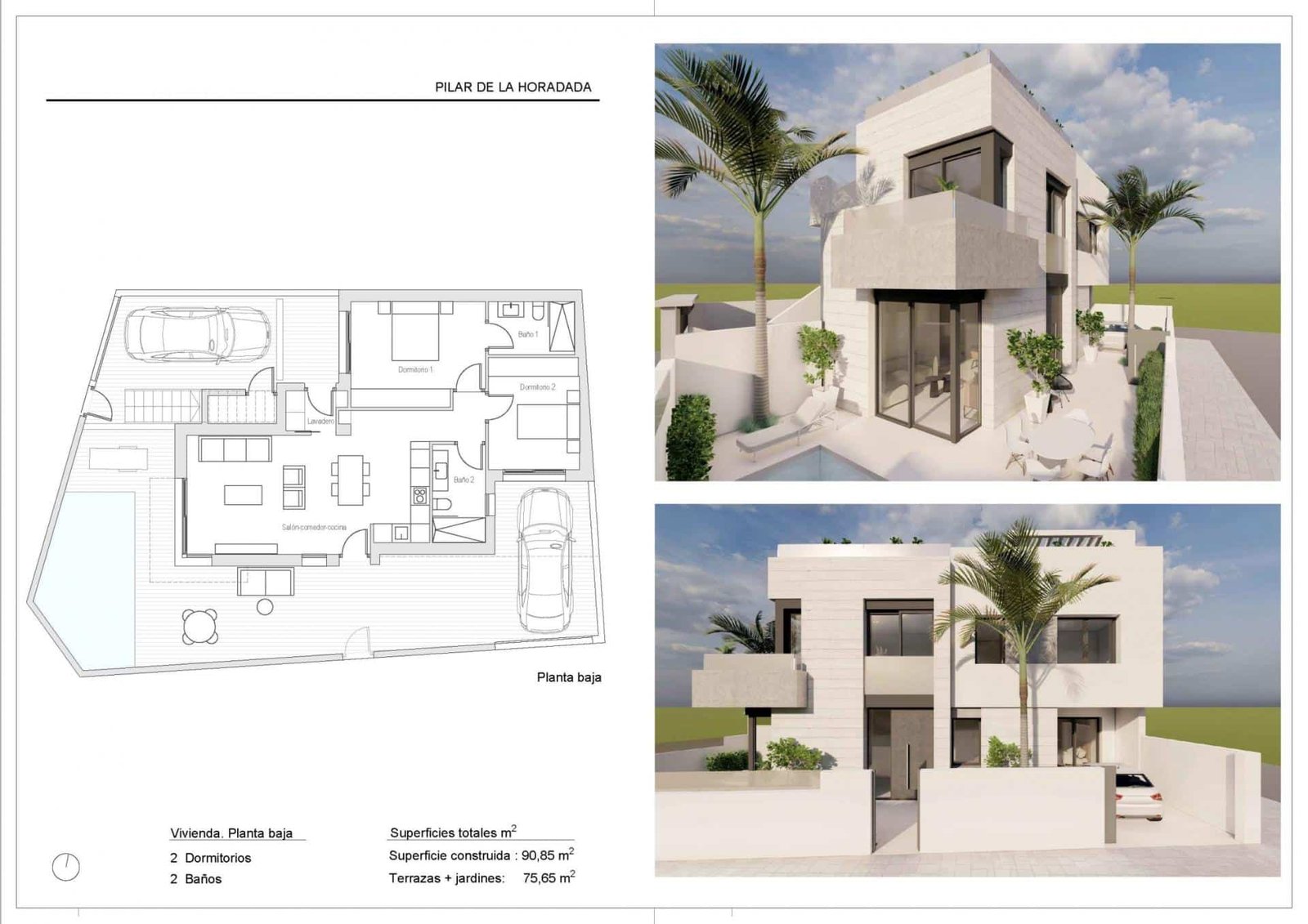 4-9 Bungalow in pueblo – Pilar de La Horadada, Alicante – N9391