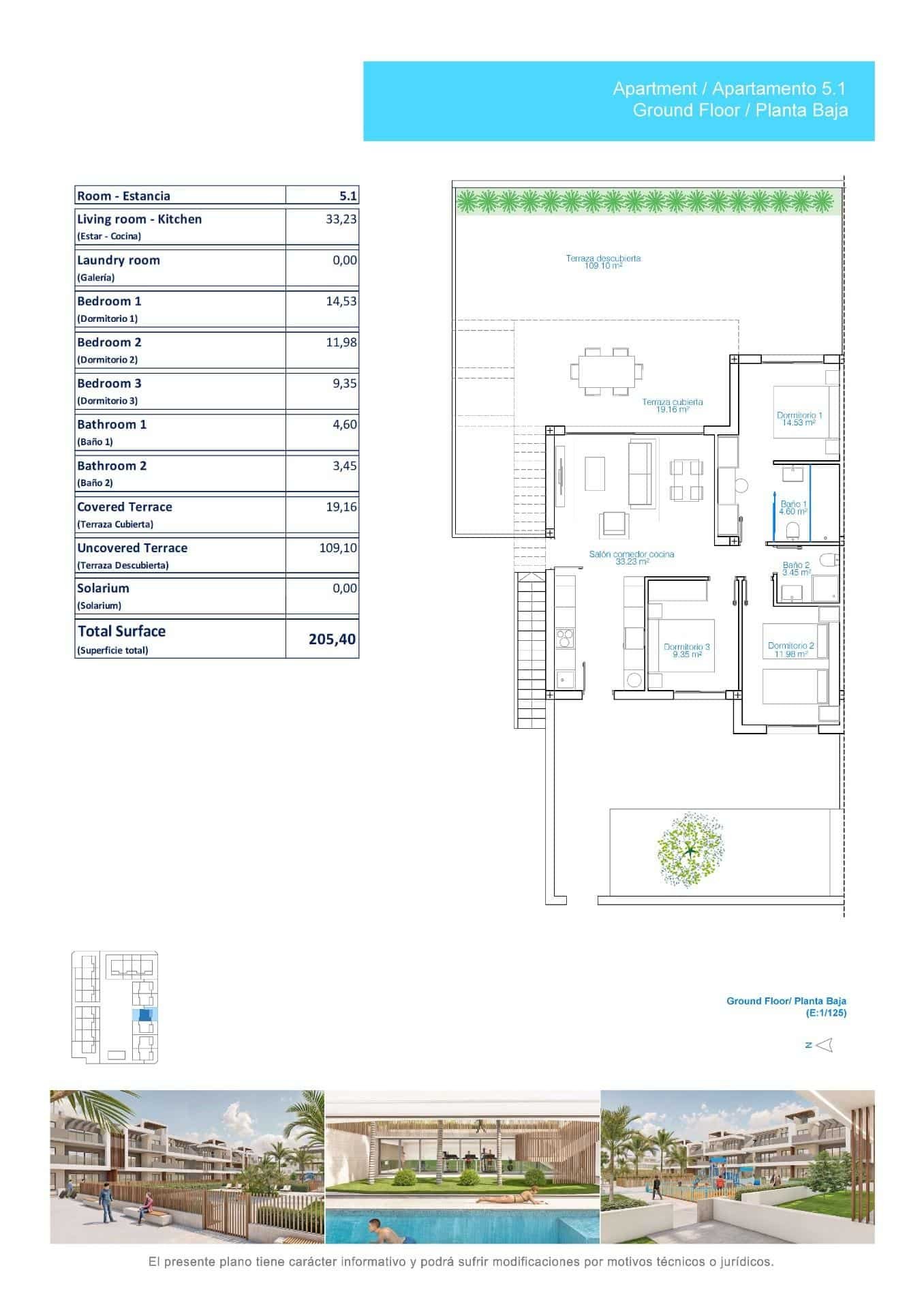 48-14 Bungalow in Playa de las Higuericas – Pilar de La Horadada, Alicante – N9779