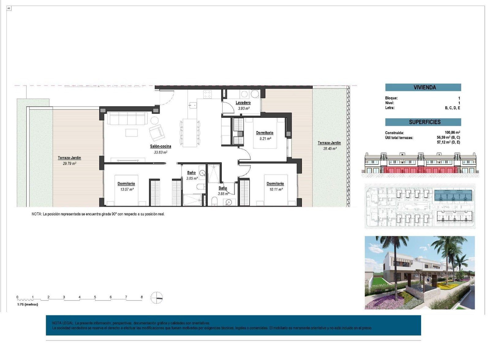 6-11 Bungalow in Serena Golf – Los Alcazares, Murcia – N8717