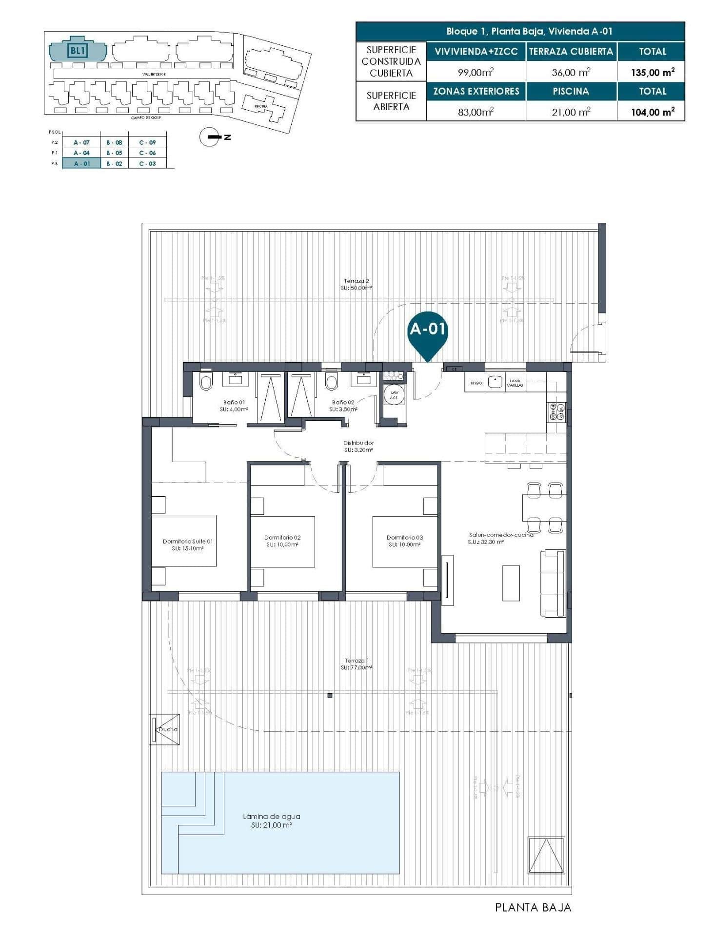 6-13 Apartment in Serena Golf – Los Alcazares, Murcia – N9669