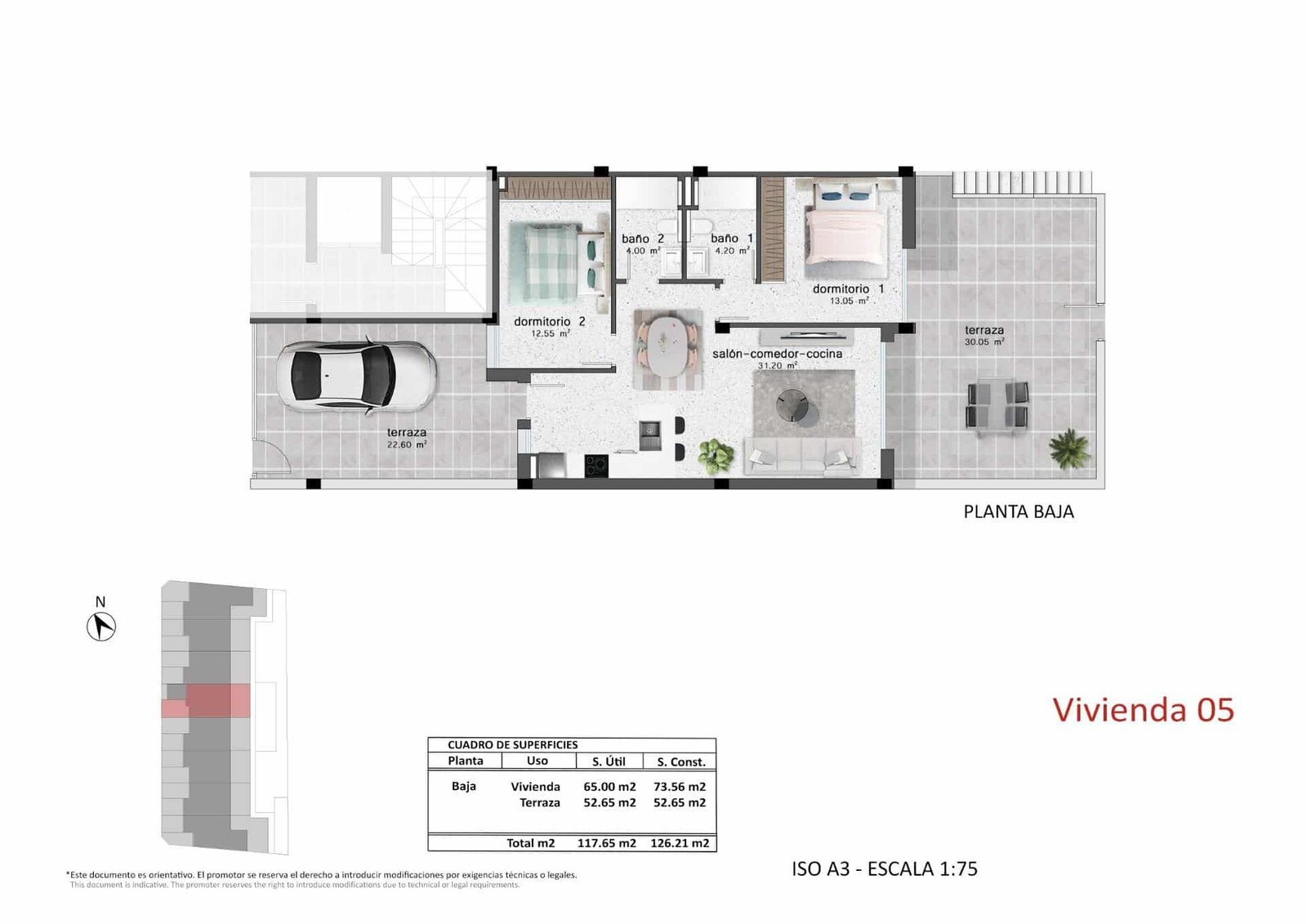 9-18 Bungalow in pueblo – Pilar de La Horadada, Alicante – N8404